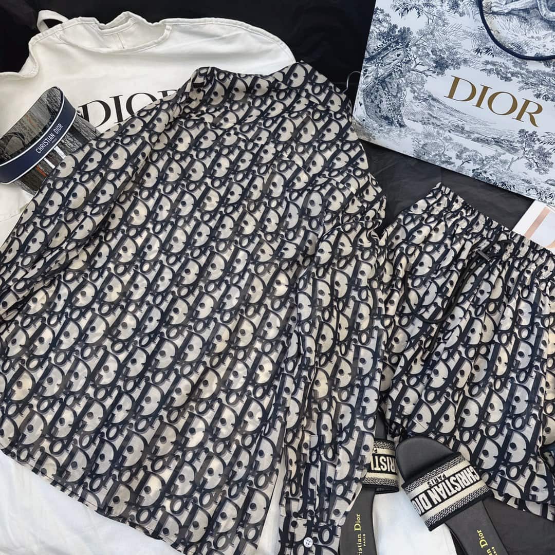 Dior: 衬衫, 印花, 字母印花, 春夏 2022