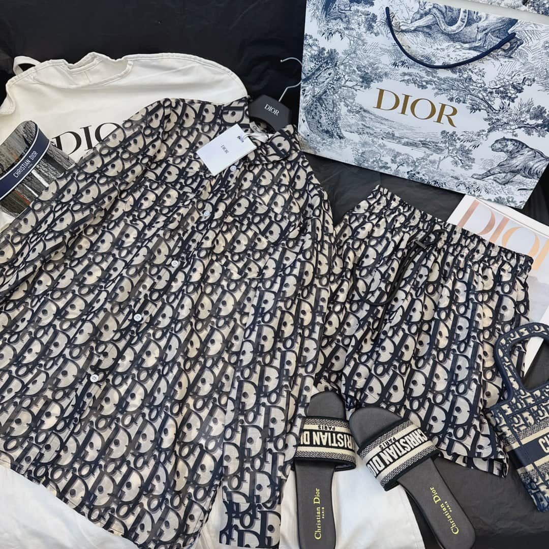 Dior: 衬衫, 印花, 字母印花, 春夏 2022