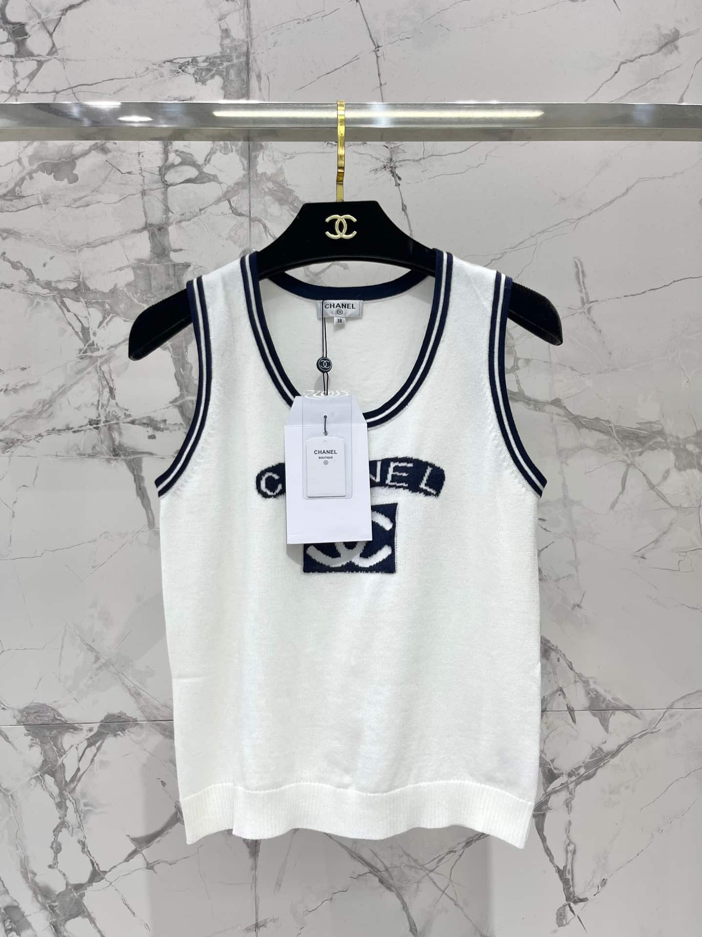 Chanel: 夹克, 印花, 撞色拼接, 牛仔布