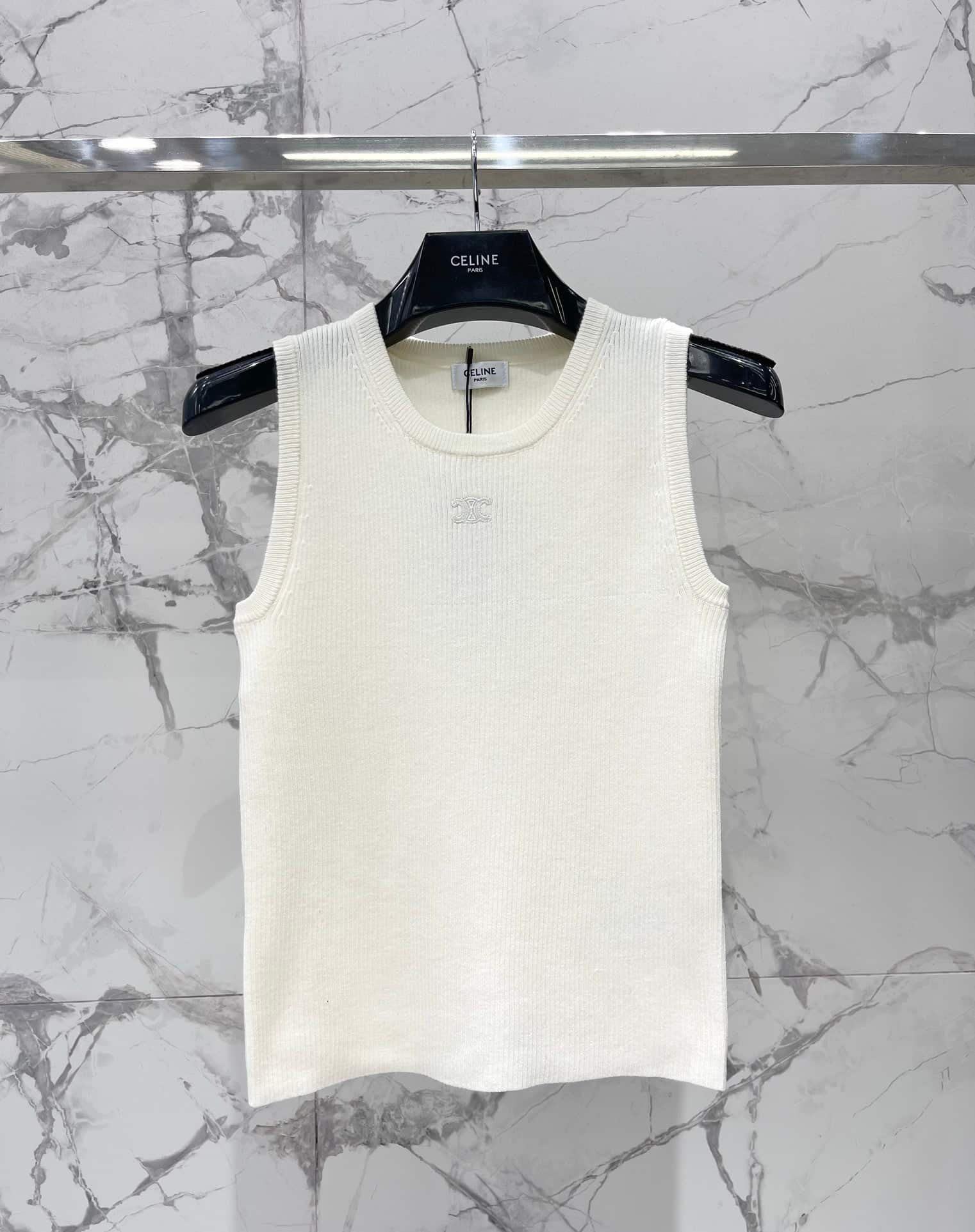 Celine: Veste, noir, blanc, broderie, denim