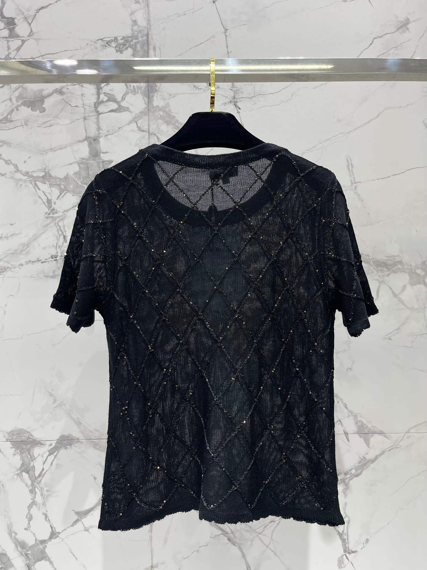 Chanel: Veste, noir, blanc, pièces métalliques, denim