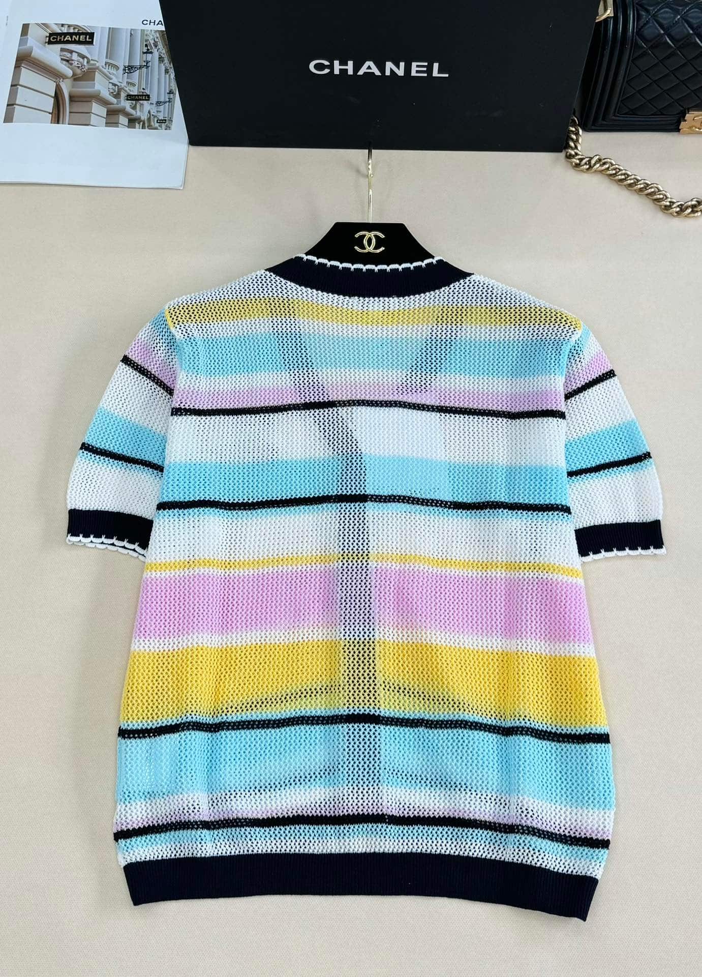 Chanel: 夹克, 多彩配色, 条纹, 撞色拼接