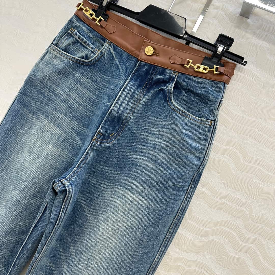 Celine: юбка, металлическая фурнитура, деним