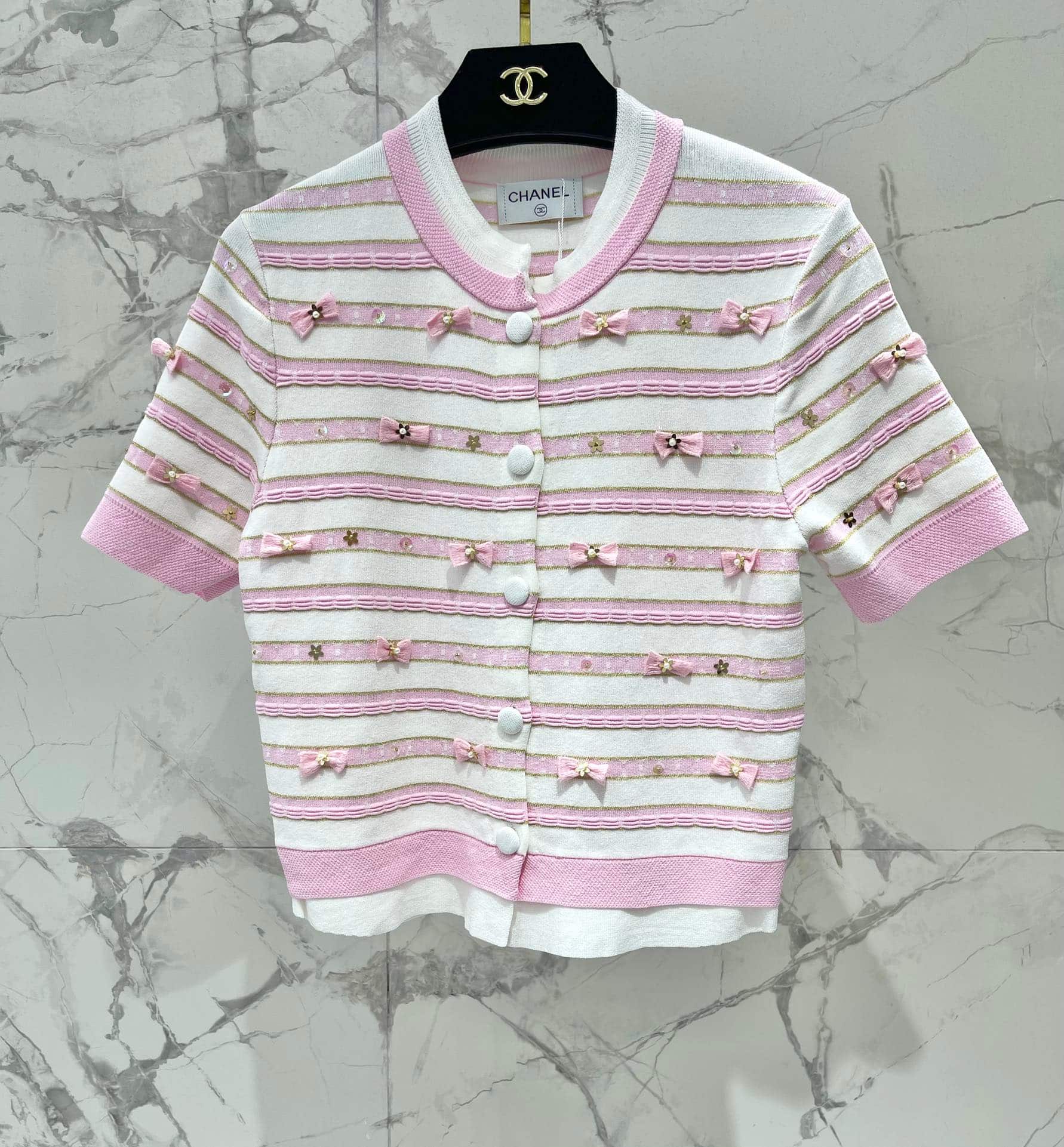 Chanel: куртка, полоска, контрастные вставки, деним