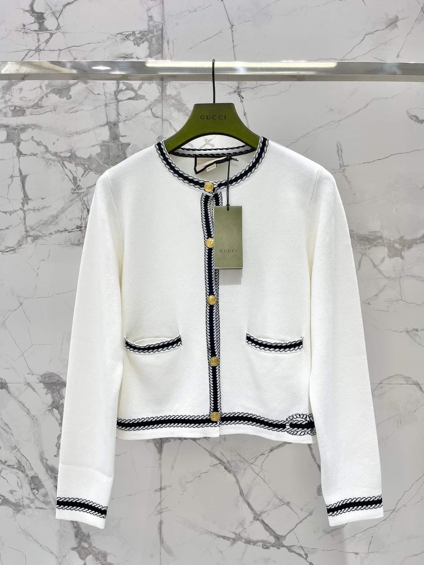 Gucci: куртка, интарсия, хлопок, деним