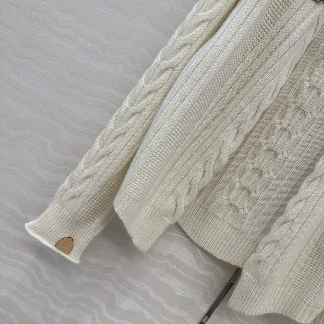 Louis Vuitton: Jacket, monogram, contrast panels, ribbed knit, cashmere