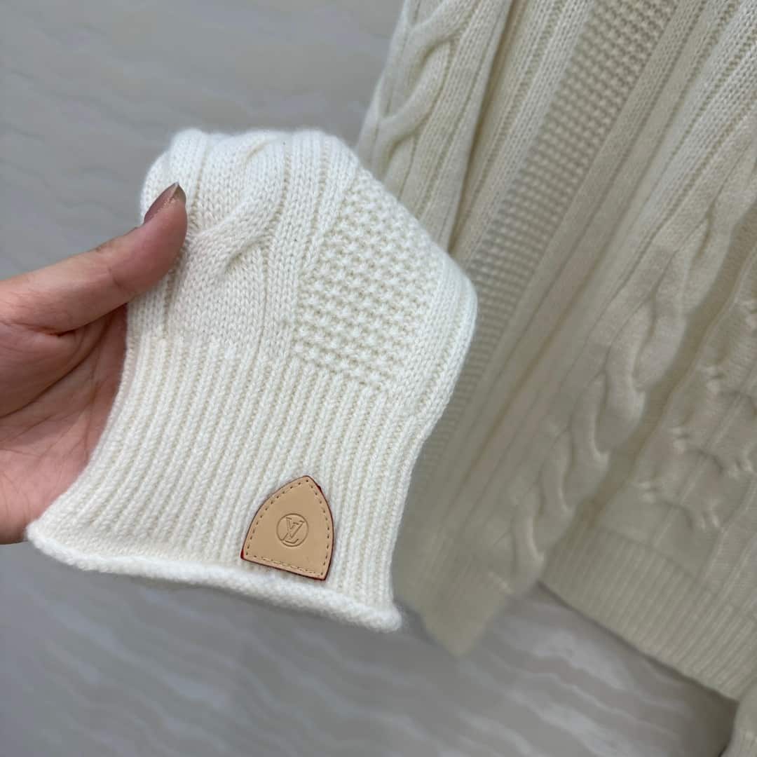 Louis Vuitton: Jacket, monogram, contrast panels, ribbed knit, cashmere
