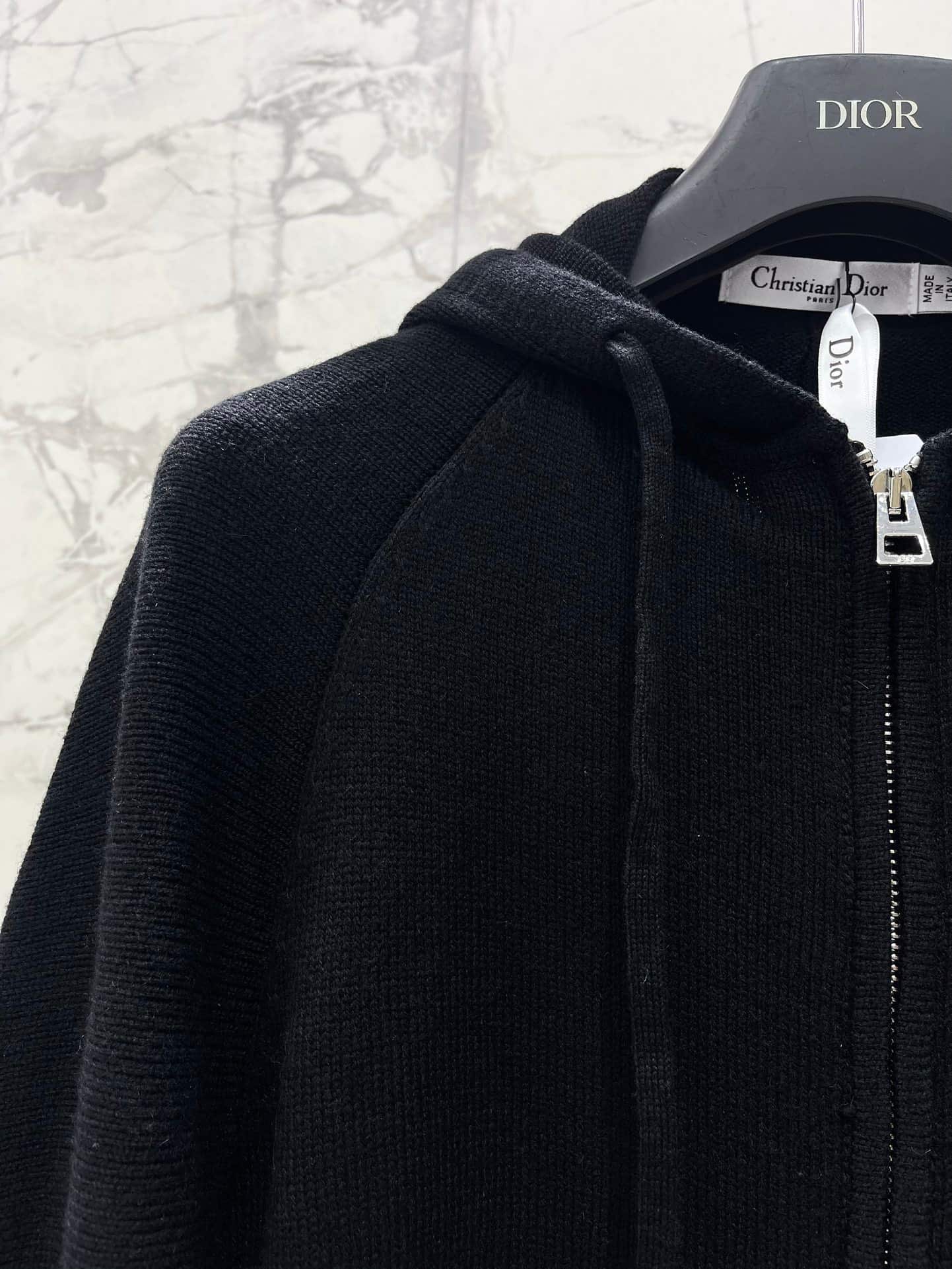 Dior: Veste, logo, capuche, denim