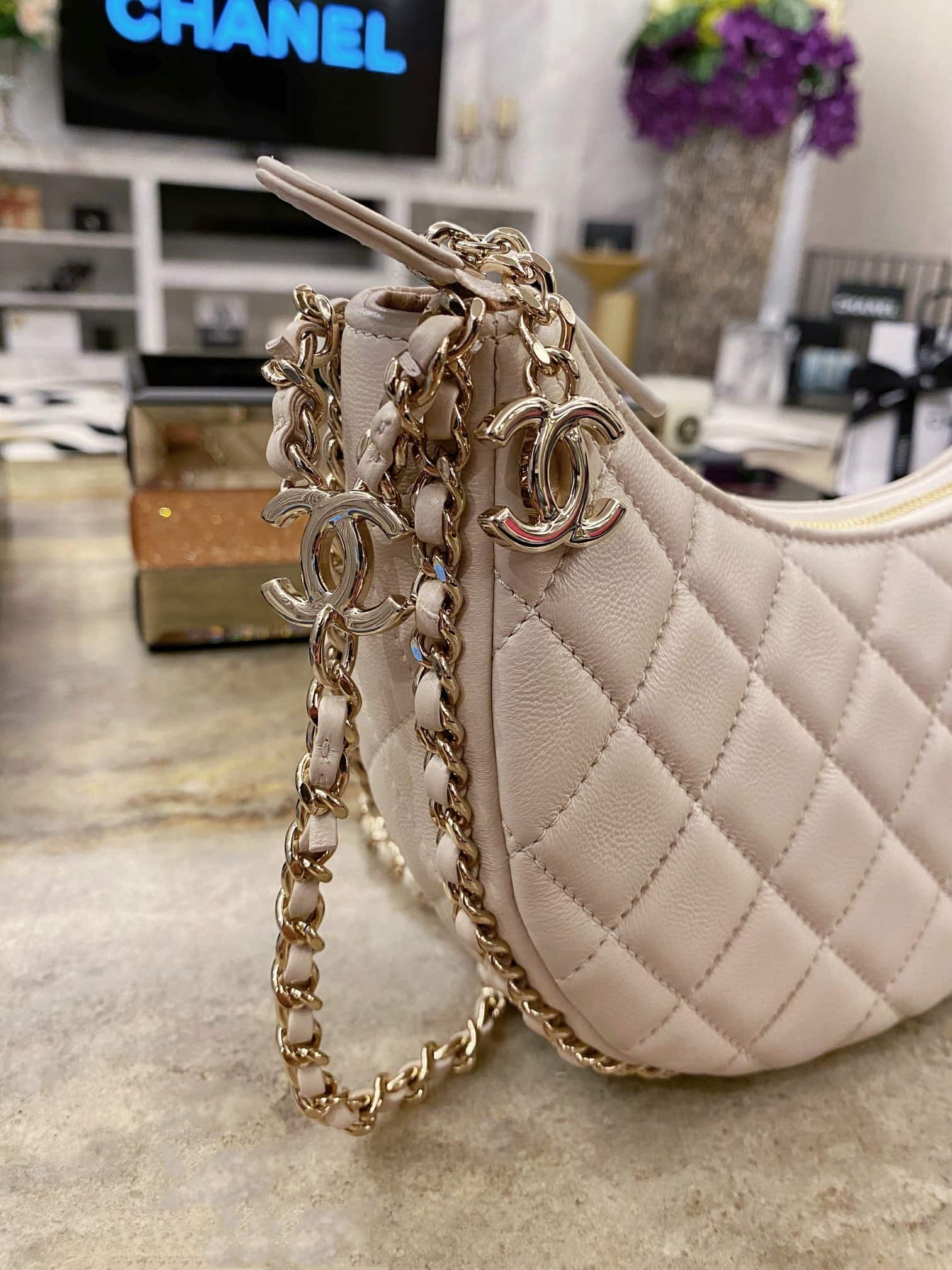 月亮包乳白色大号👜