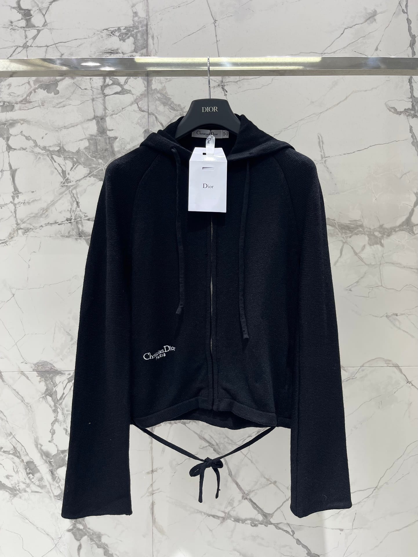 Dior: Veste, logo, capuche, denim