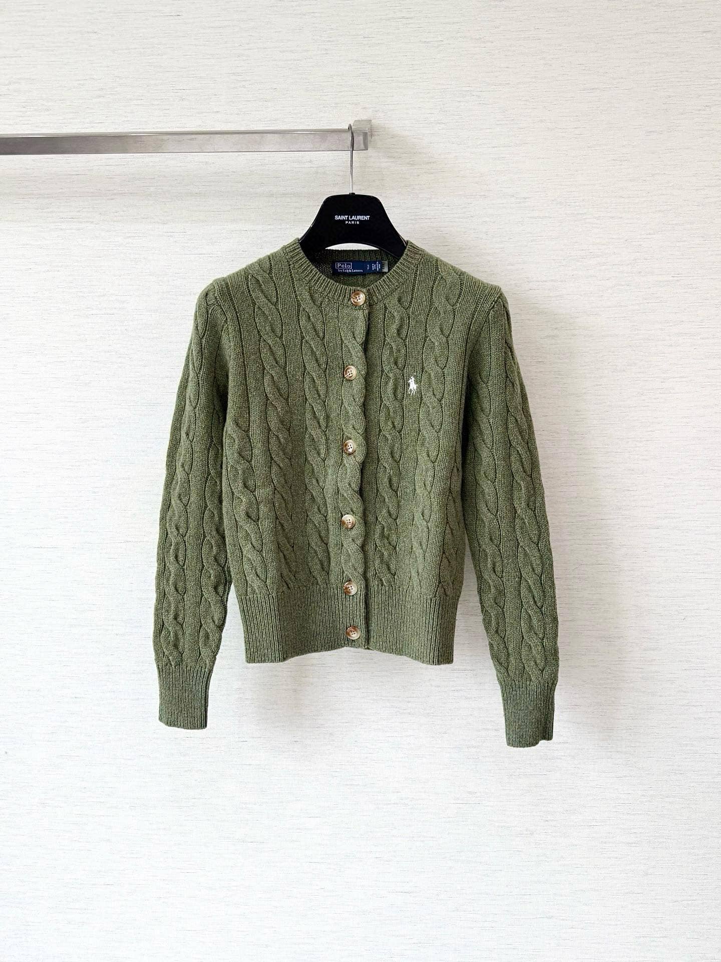 Ralph Lauren: Cardigan, cashmere, wool, cotton