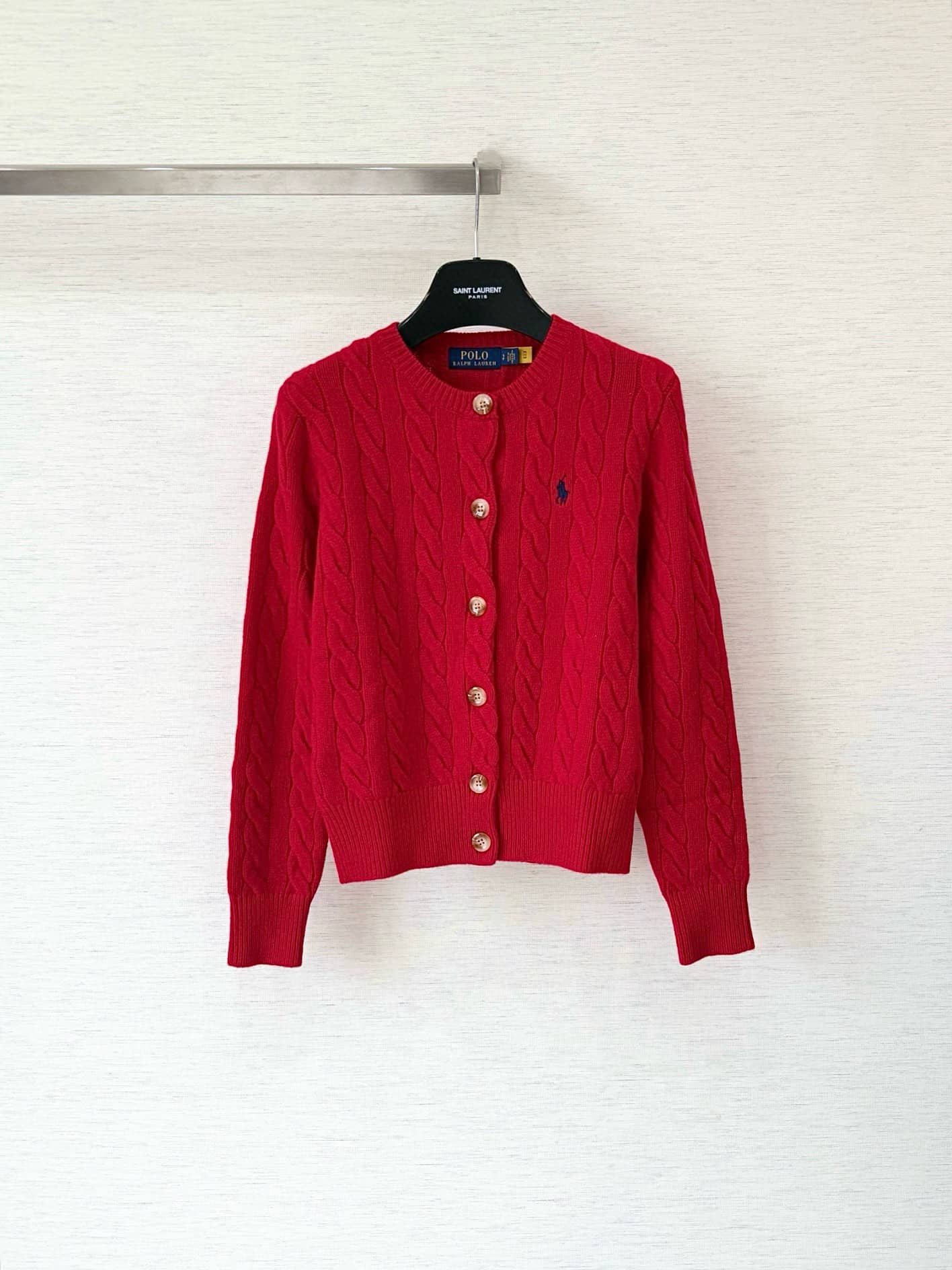 Ralph Lauren: Cardigan, cashmere, wool, cotton
