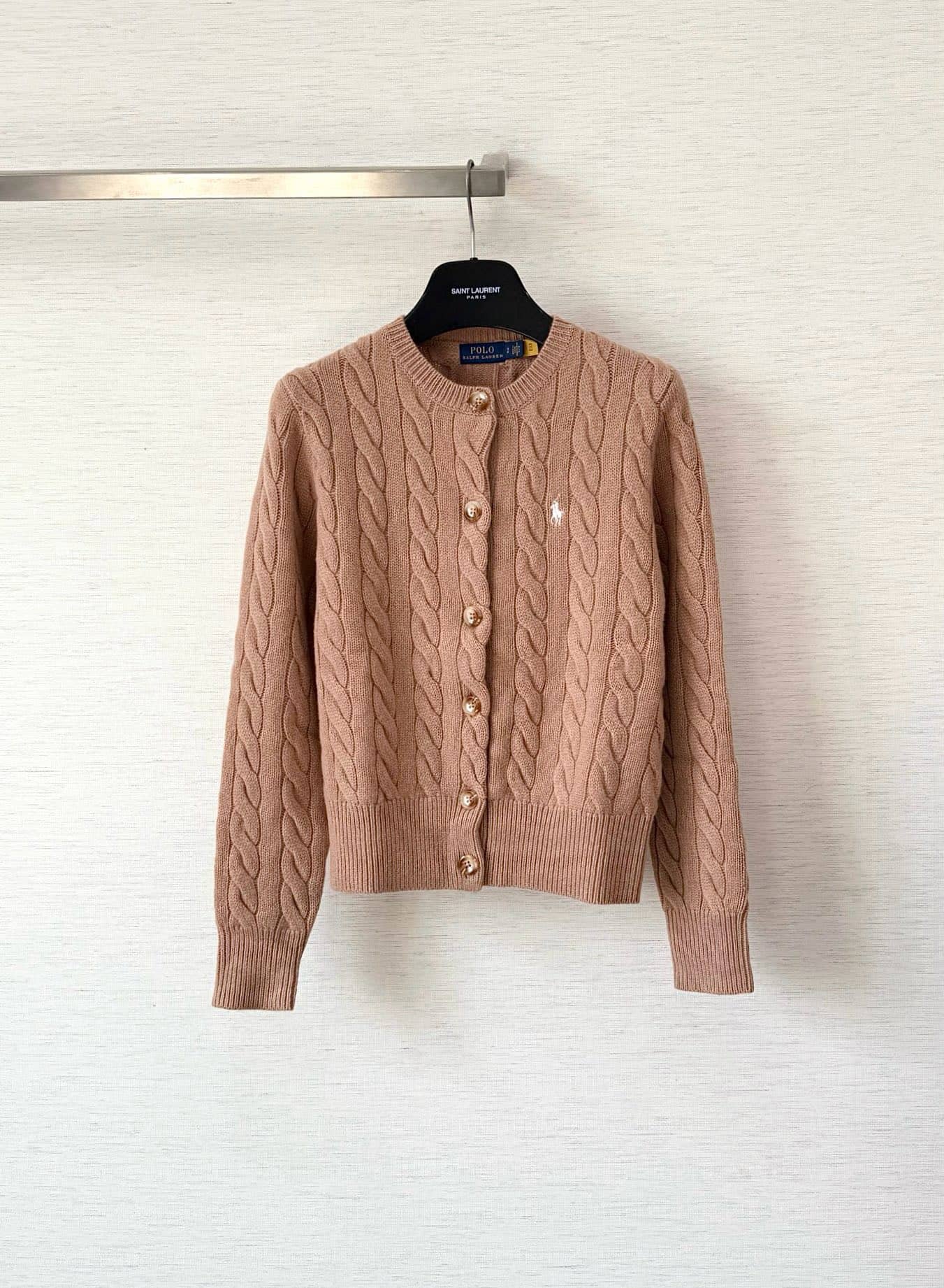 Ralph Lauren: Cardigan, cashmere, wool, cotton