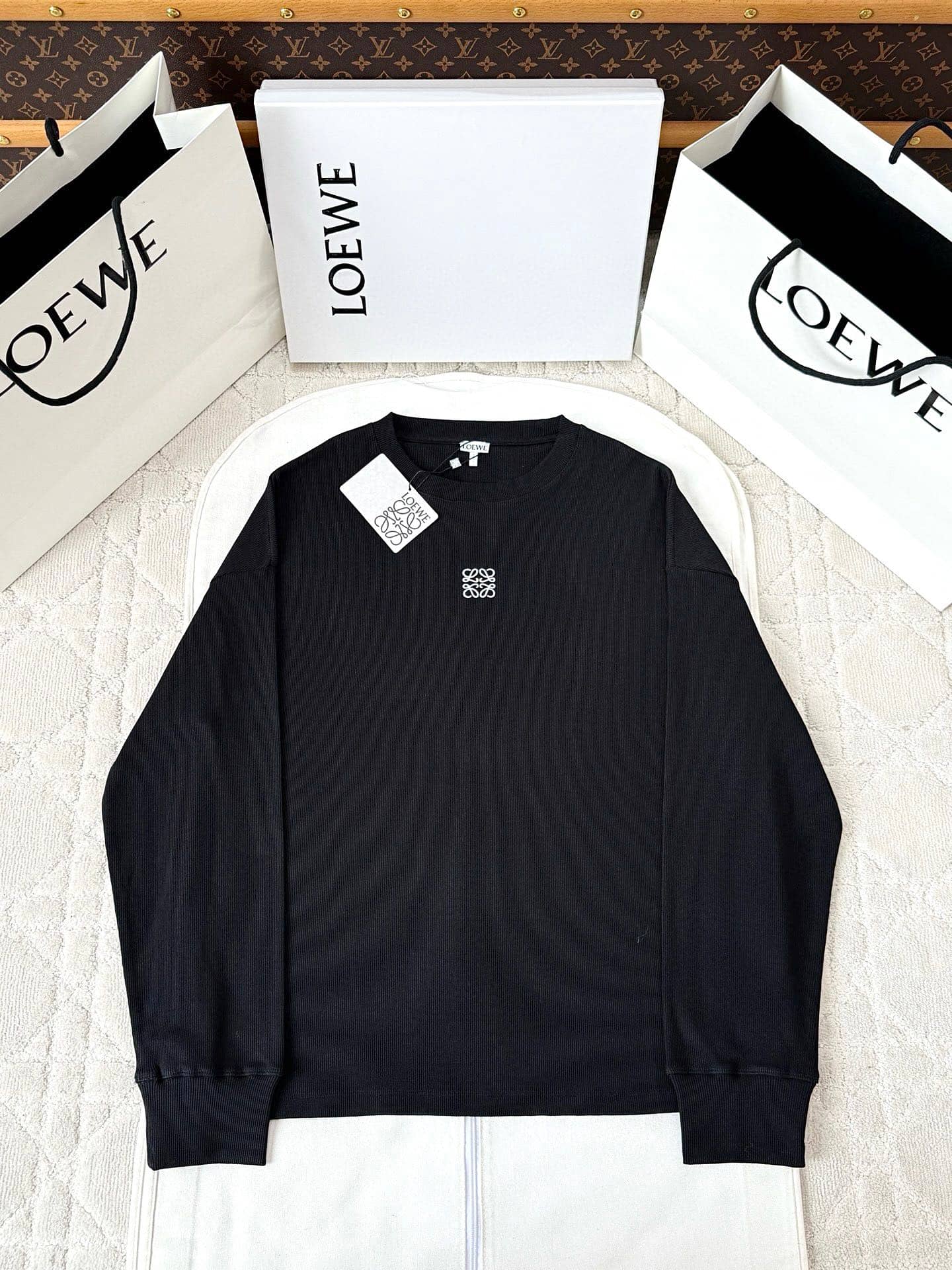 Loewe: Sweat, broderie, logo, automne/hiver 2025