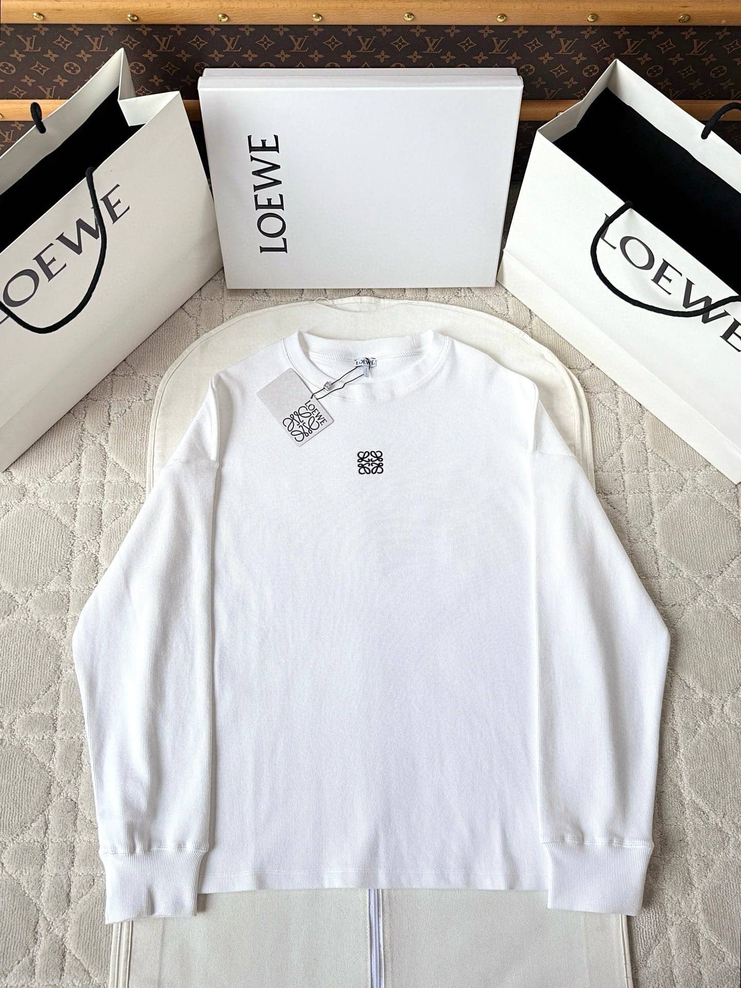 Loewe: Sweat, broderie, logo, automne/hiver 2025