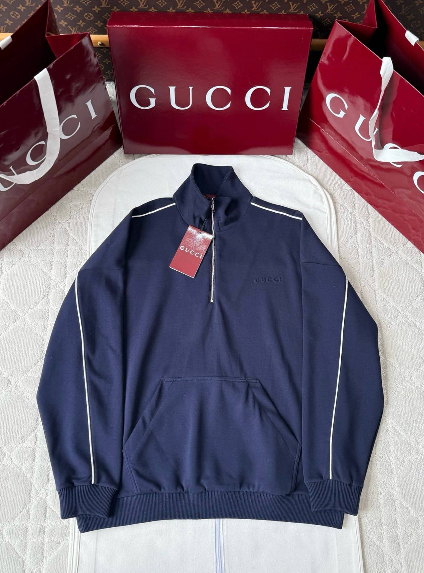 Gucci: Sweat, imprimé, logo, coton