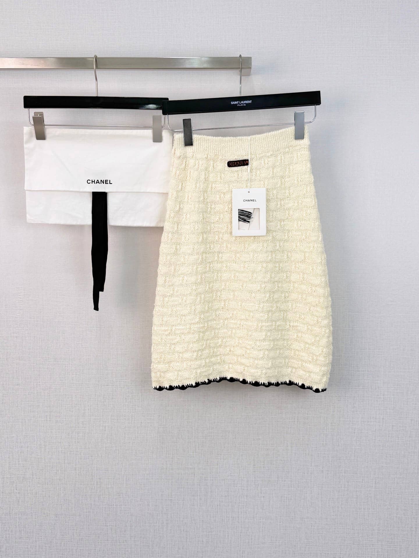 Chanel: Skirt, contrast panels
