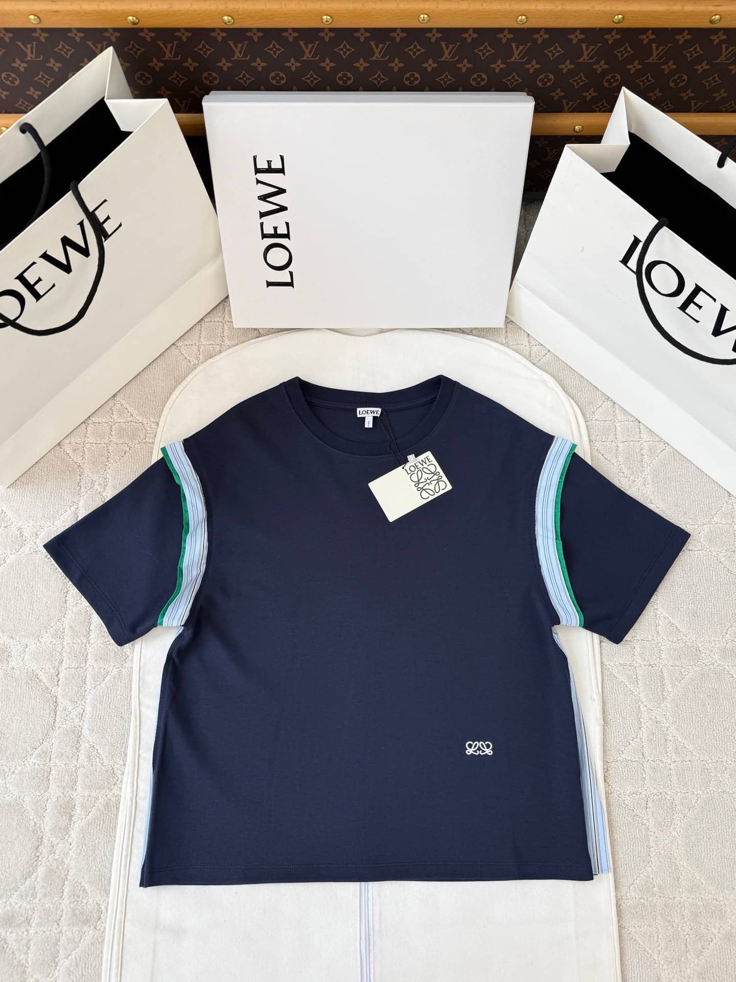 Loewe: T-shirt, stripes, contrast panels
