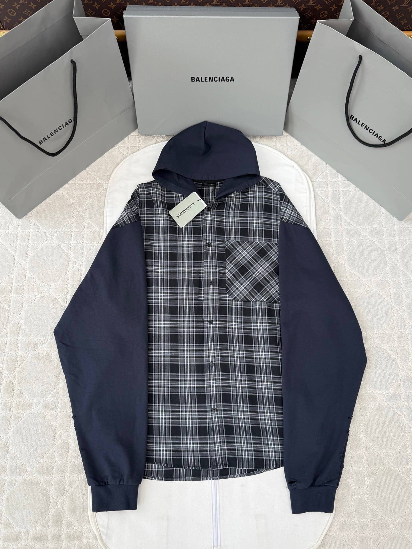 Balenciaga: Shirt, check pattern