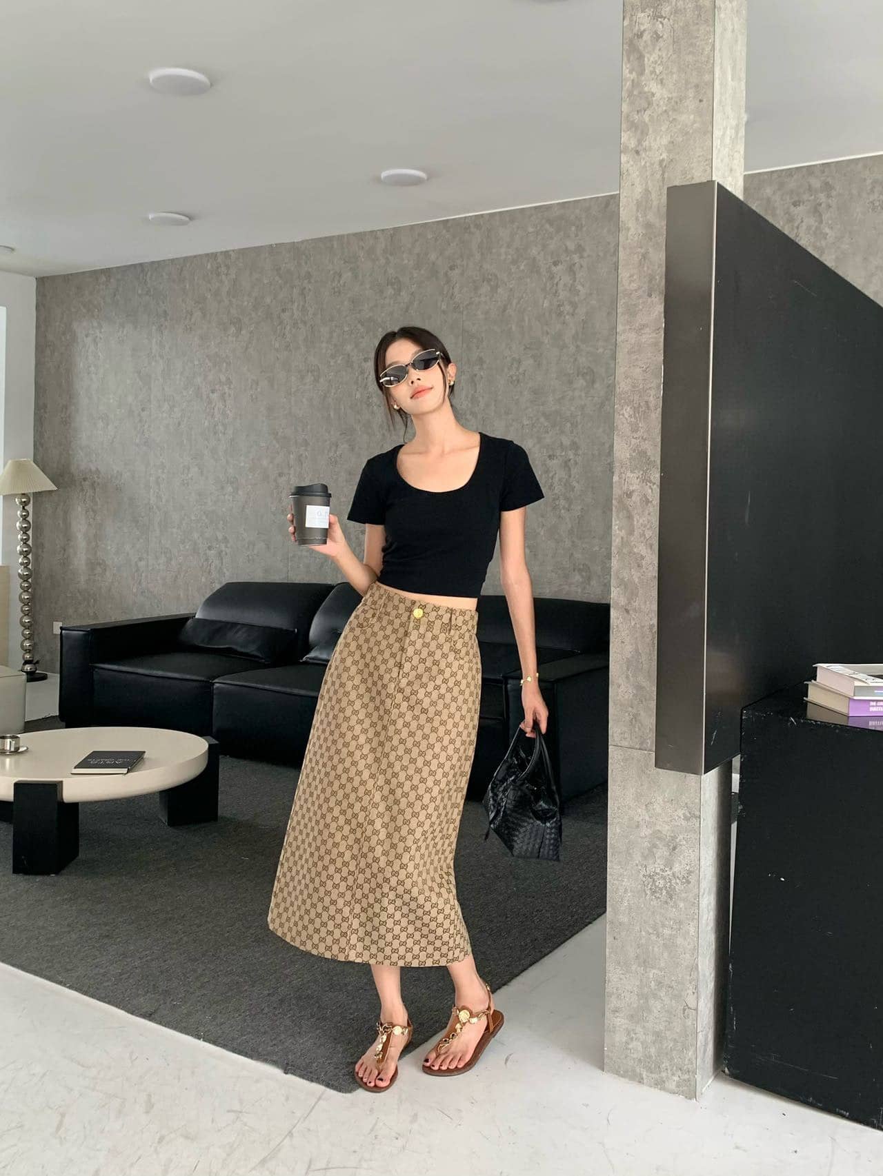 Gucci: Skirt, jacquard, monogram, logo, pockets