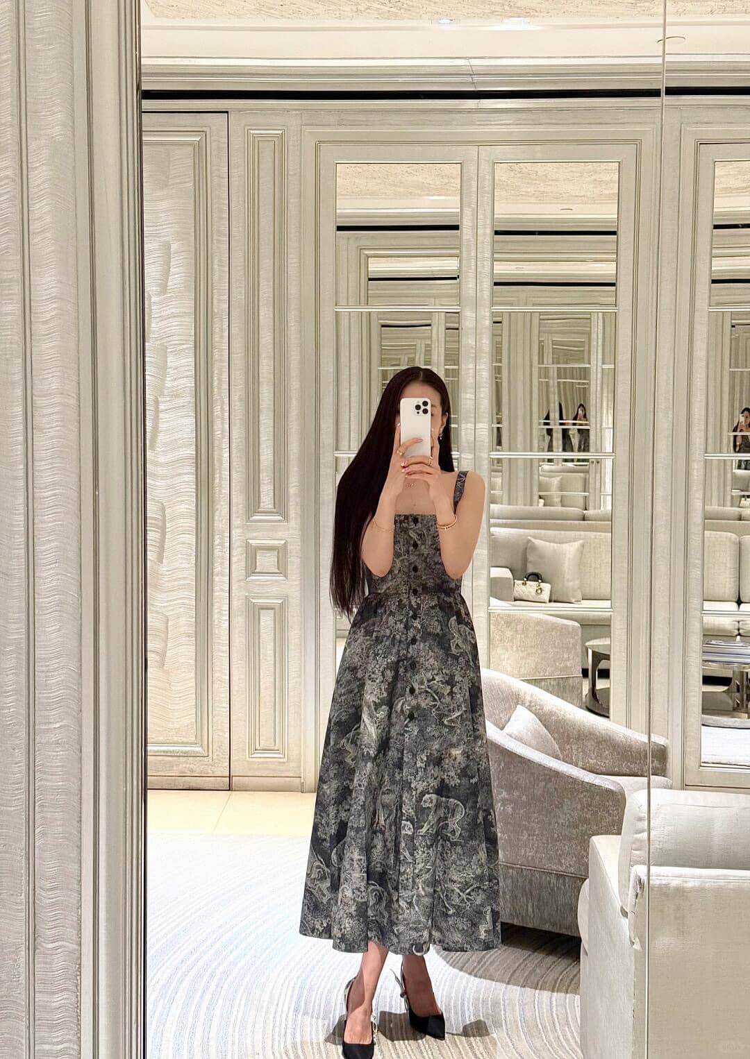 Dior: Dress, all-over print, print, spring/summer 2025