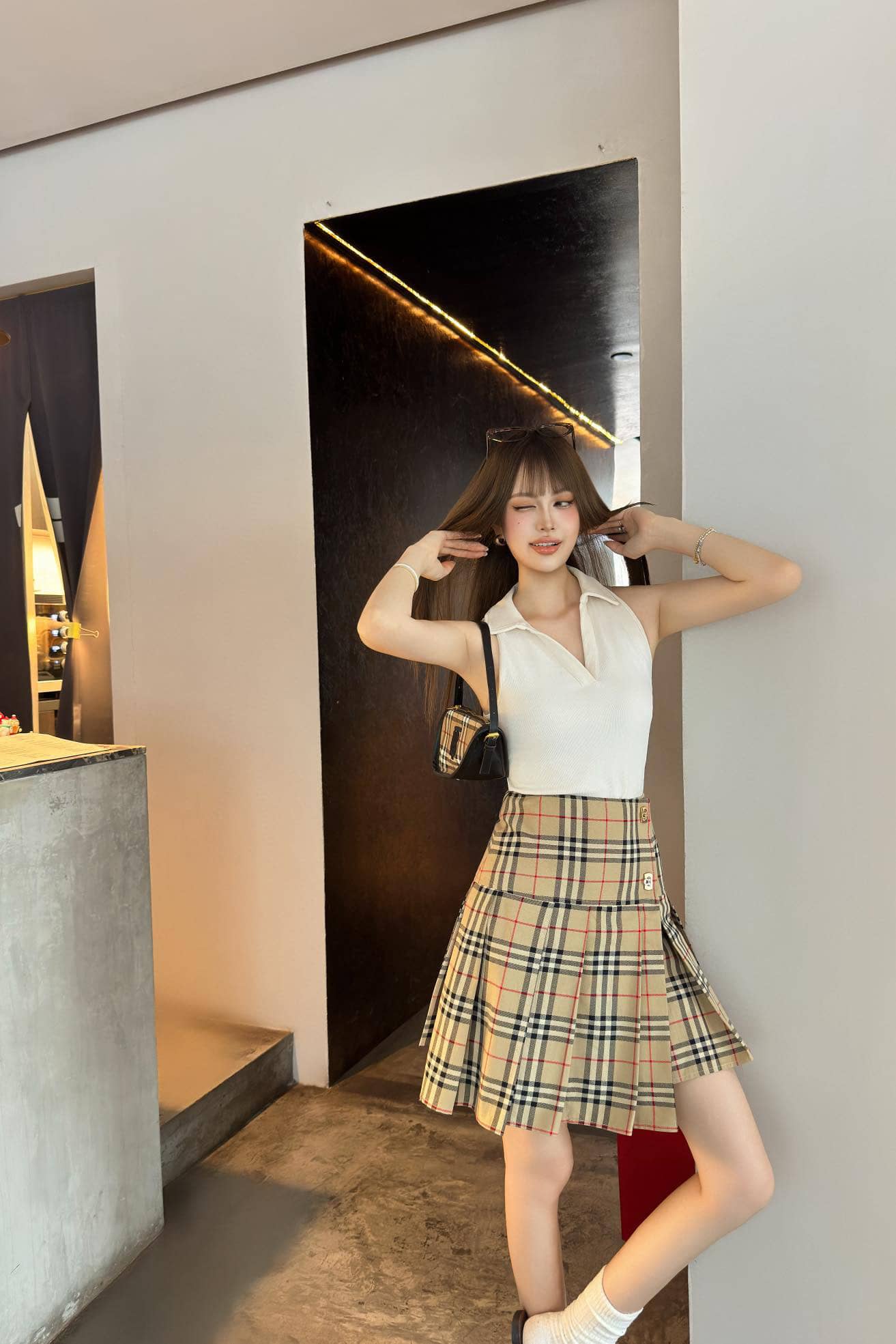 Burberry: Jupe, imprimé, printemps/été 2025