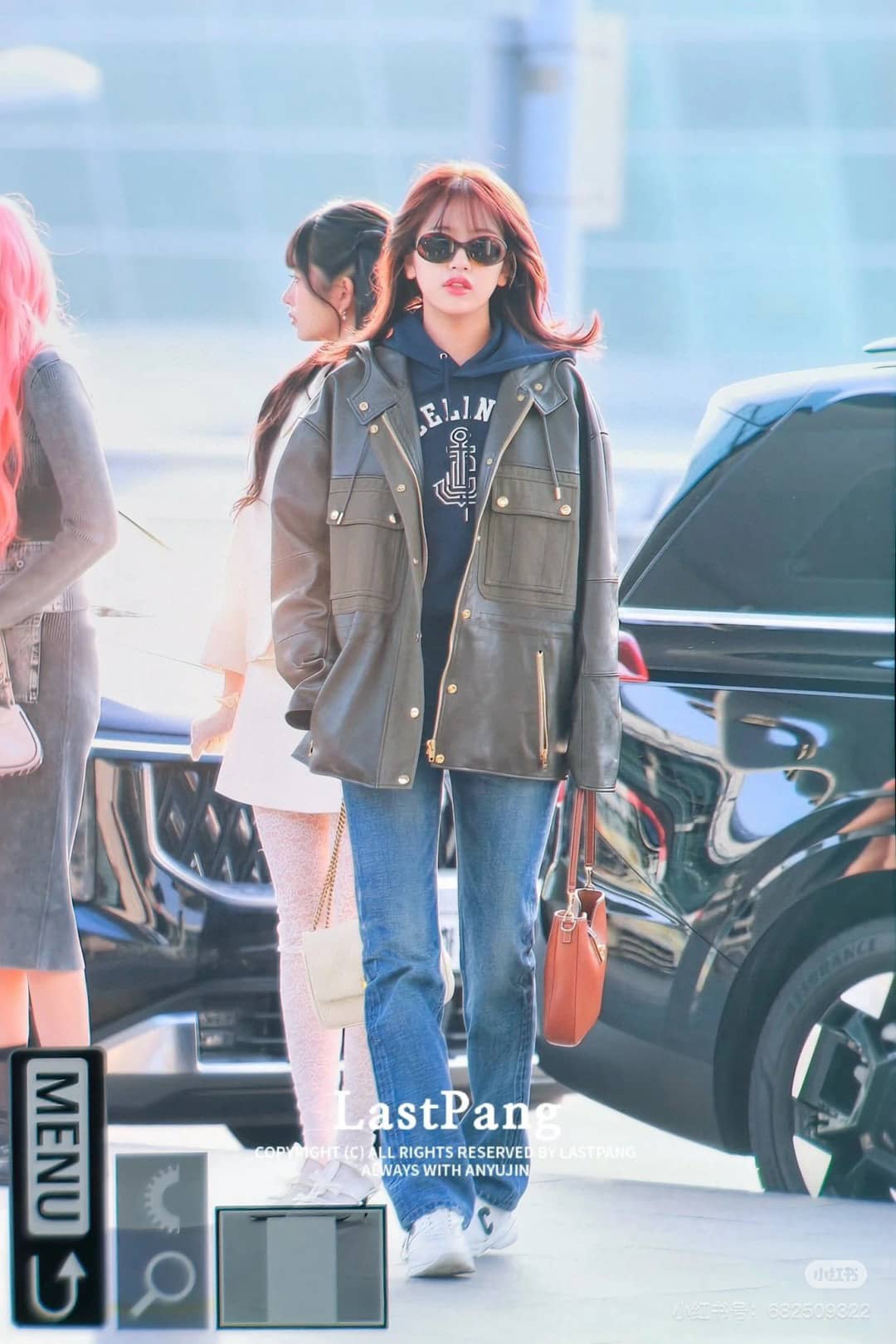 Celine: Jacket, green, hood, drawstring, pockets, denim, spring/summer 2025