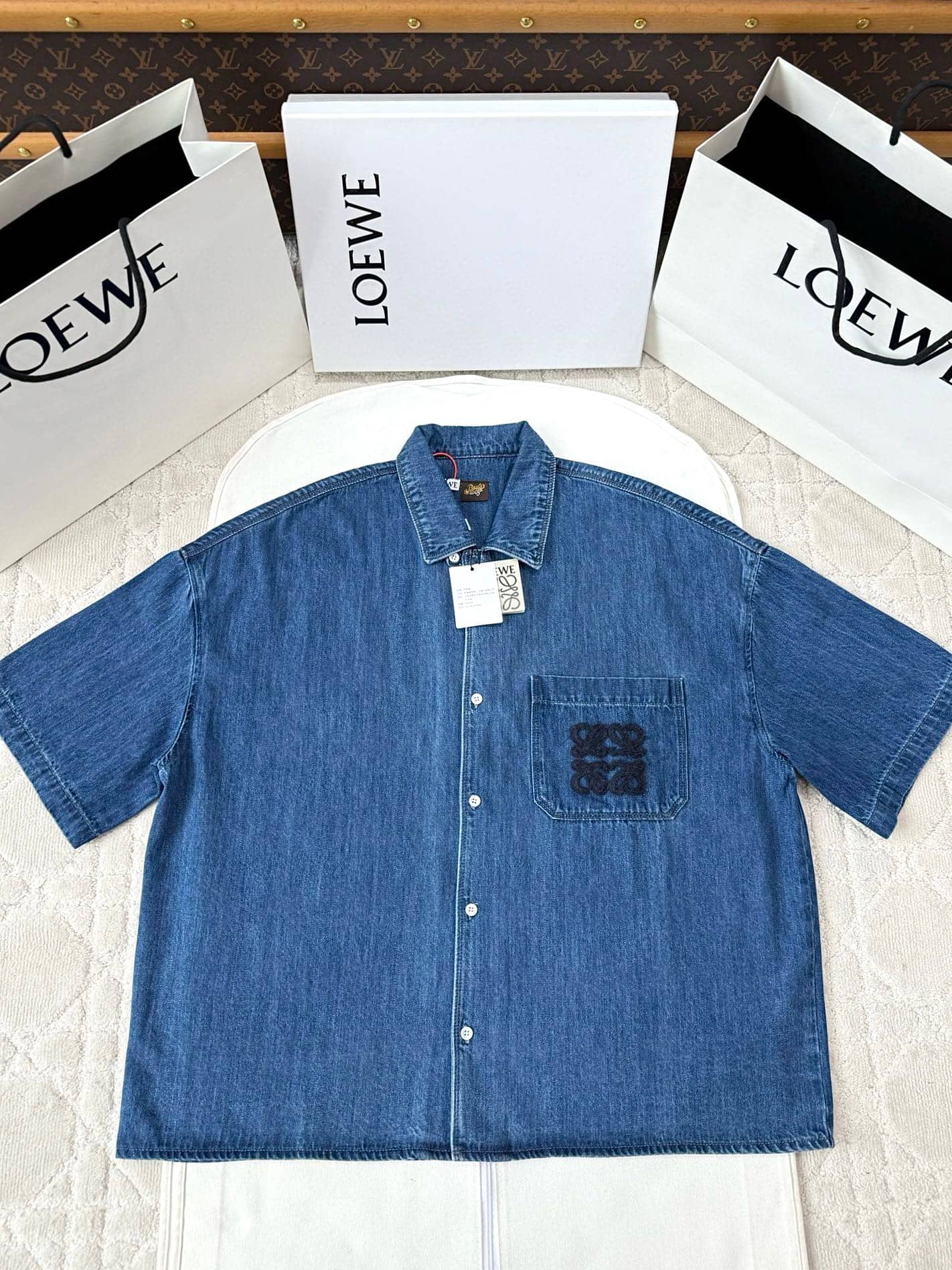 Loewe: Shirt, embroidery, pockets, denim, autumn/winter 2025