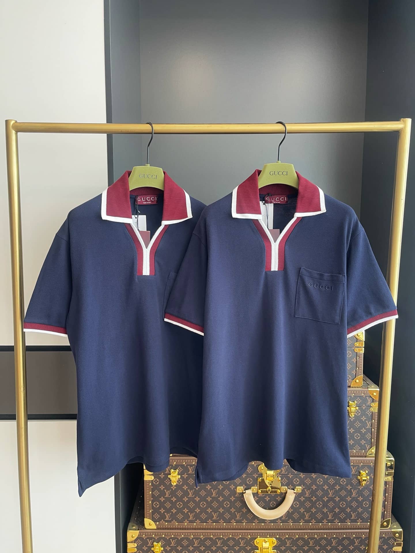 Gucci: Polo shirt, contrast panels