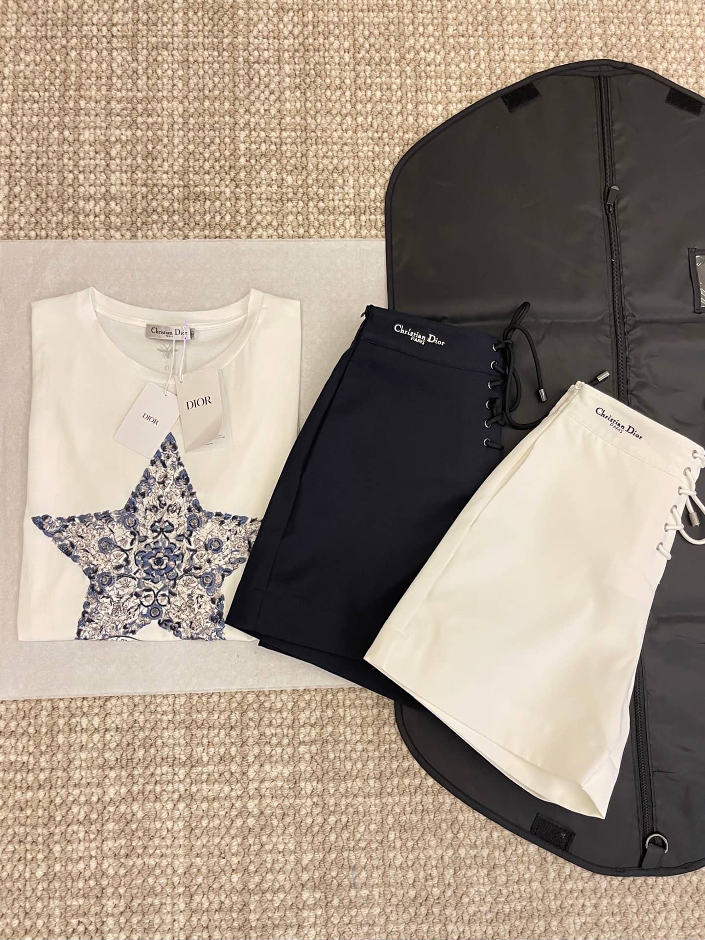 Dior: Shorts, embroidery, logo, drawstring, cotton, spring/summer 2025