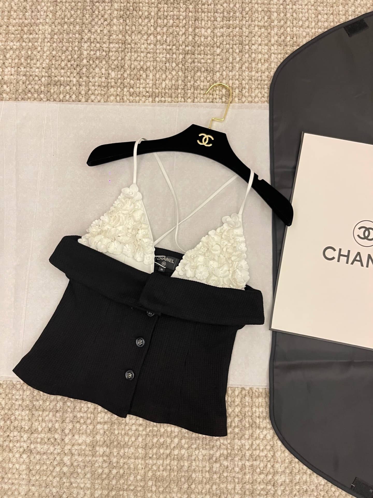 Chanel: Skirt, jacquard, contrast panels, spring/summer 2025