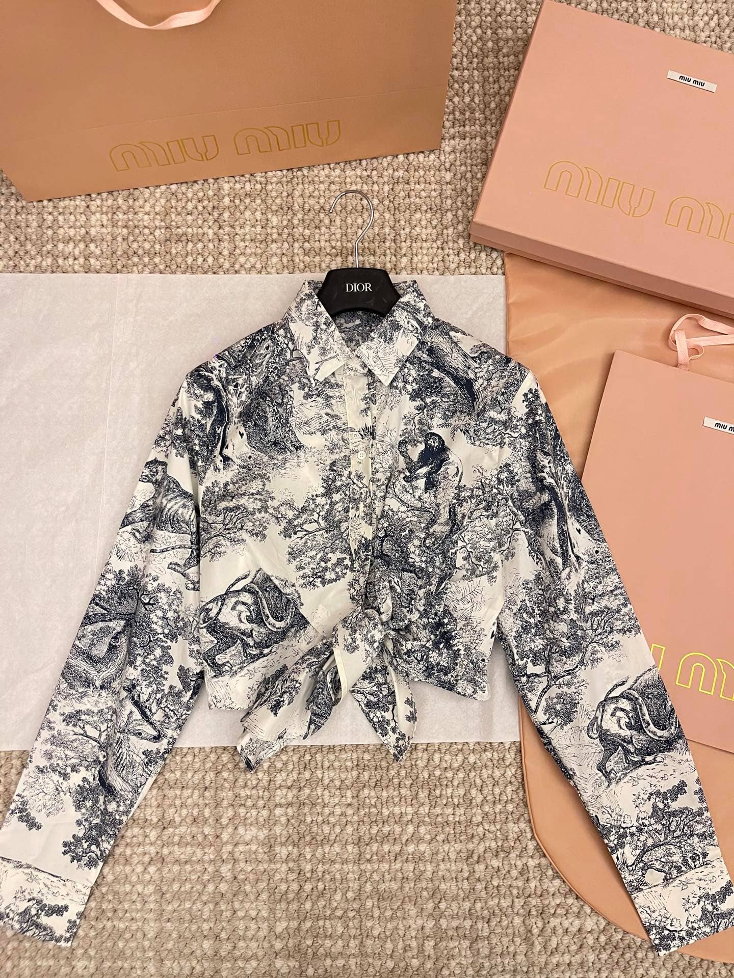 Dior: Shirt, blue, print, spring/summer 2025