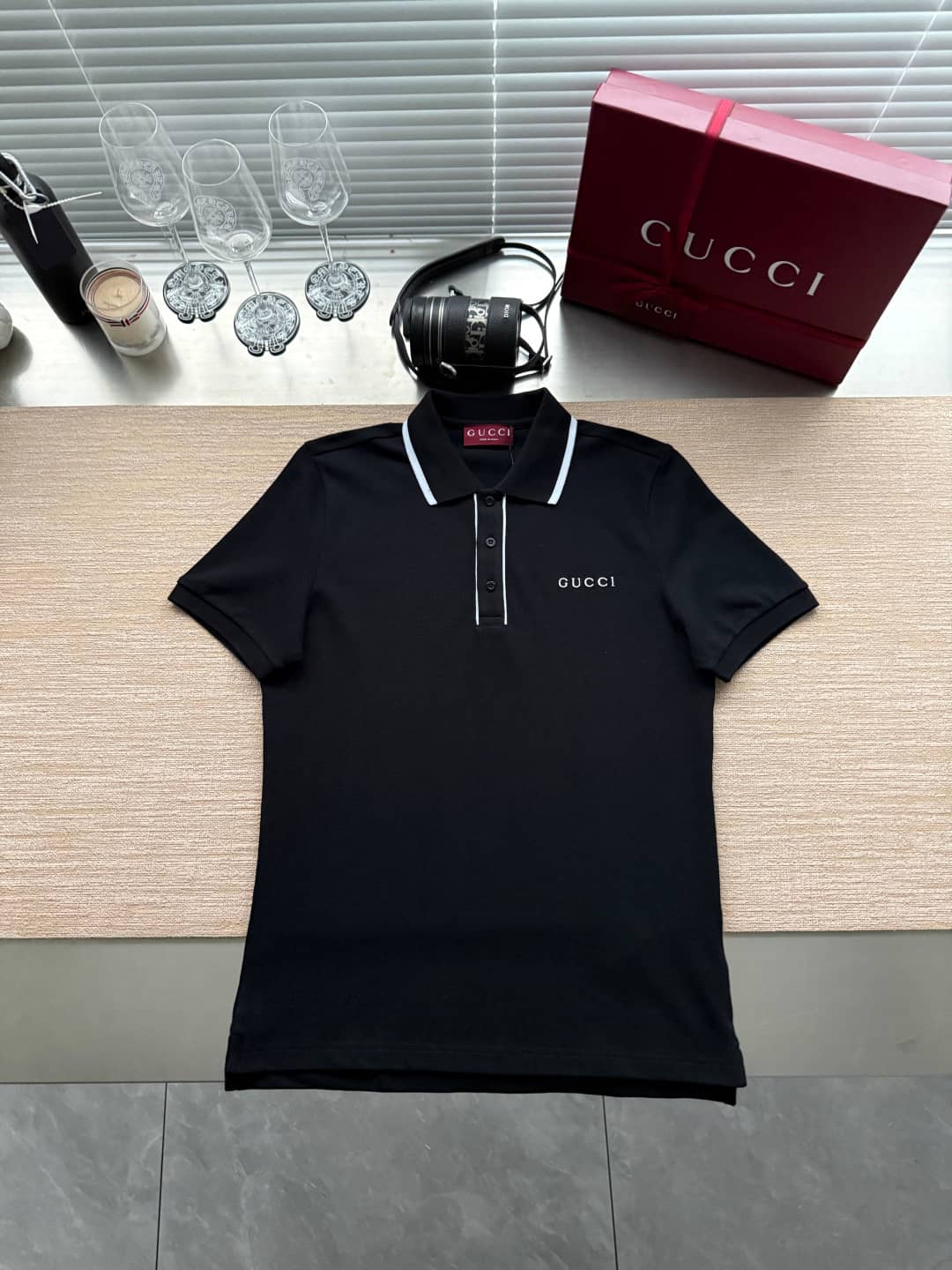Gucci: Polo shirt, embroidery, logo