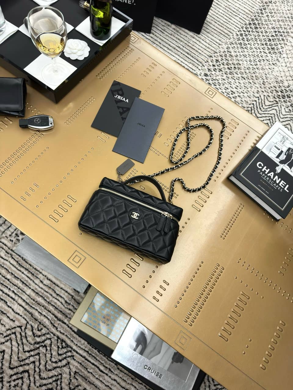 Chanel: LP bag, black, 12 × 19 × 6 cm